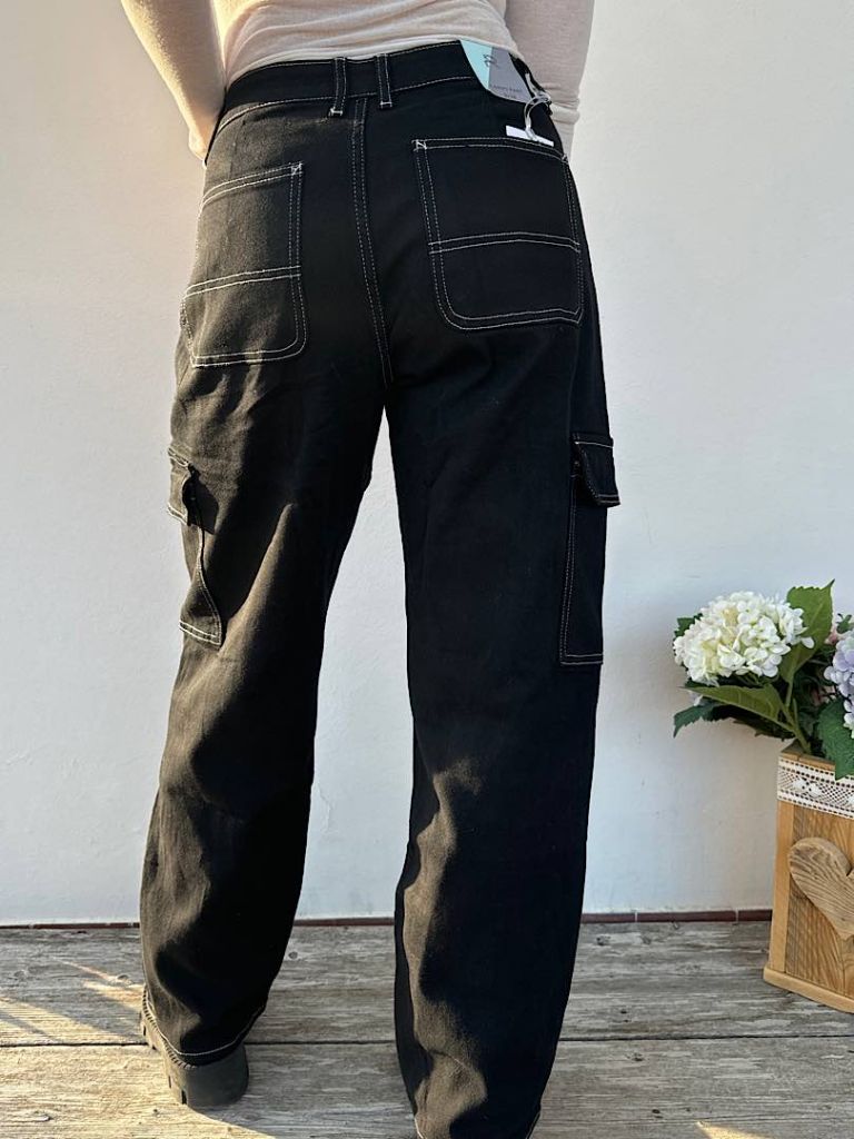 Jeans cargo nero
