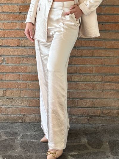 Pantalone palazzo satin