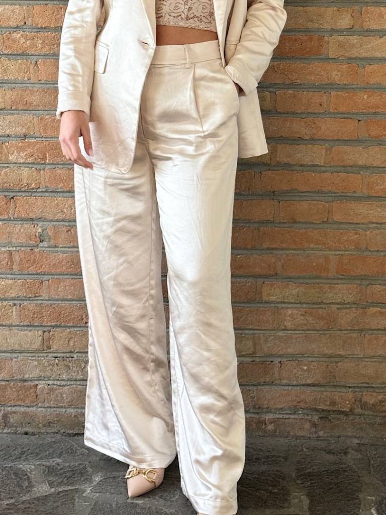 Pantalone palazzo satin