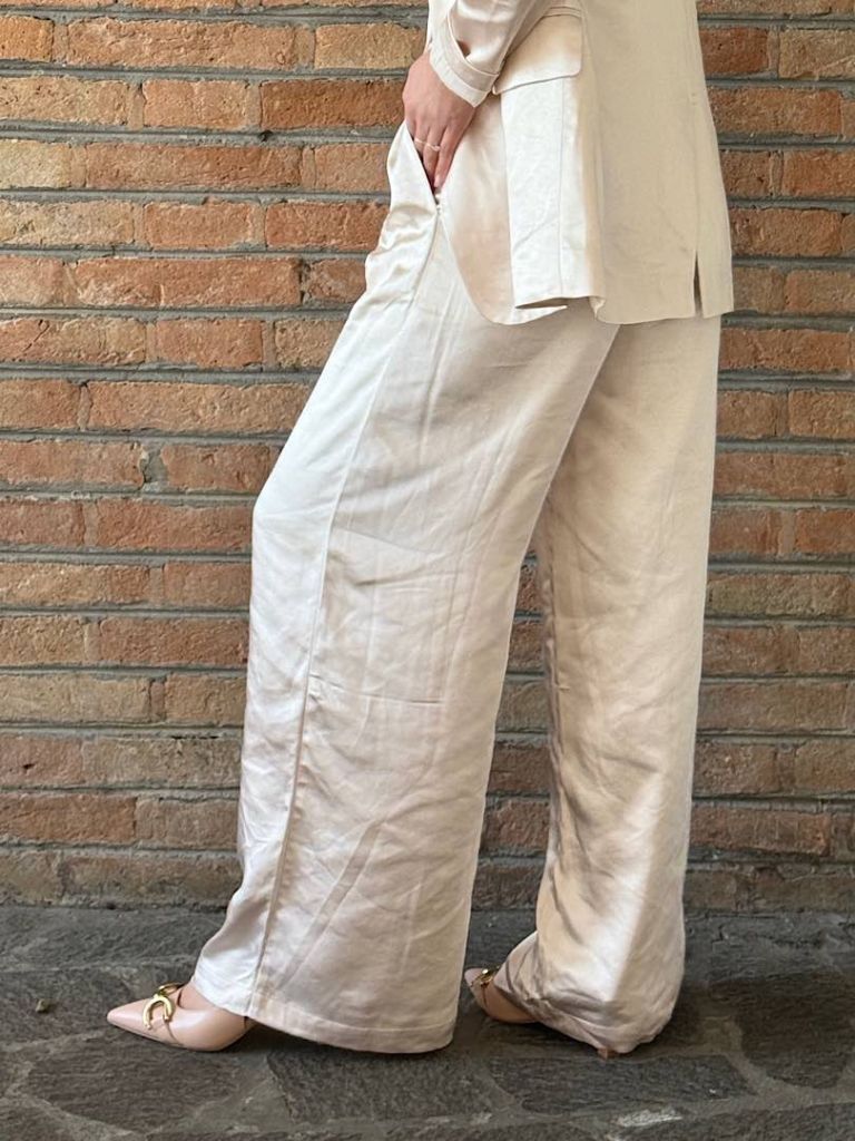 Pantalone palazzo satin