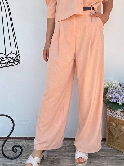 Pantalone palazzo peach Barbara Alvisi