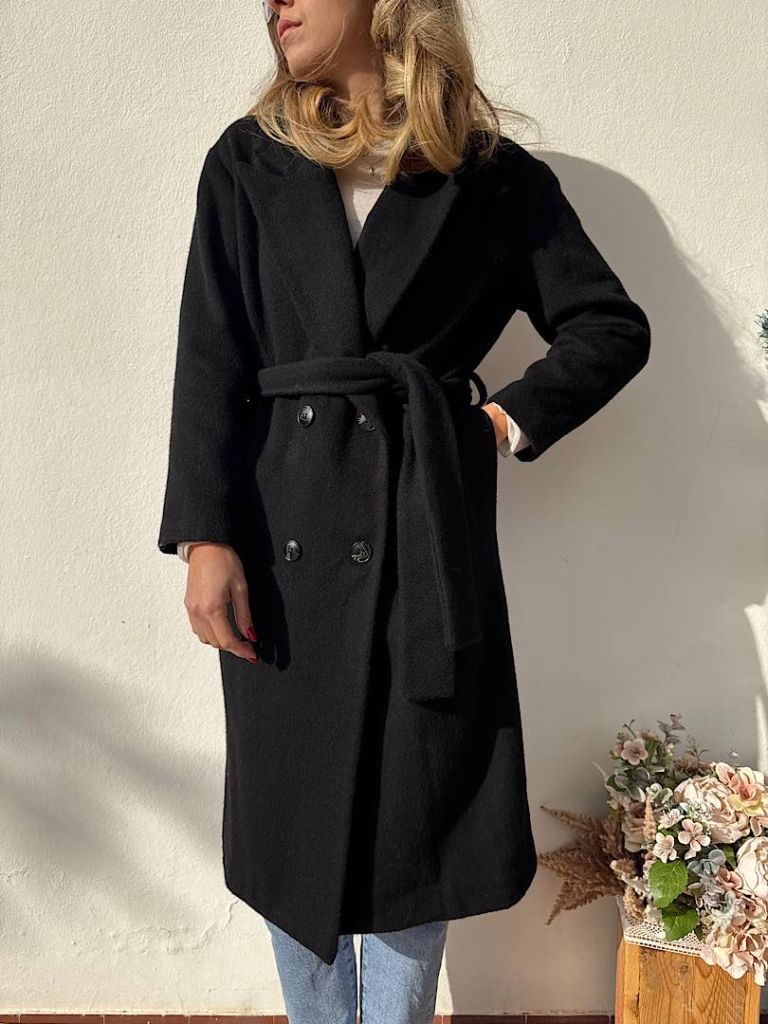 Cappotto doppiopetto Nero