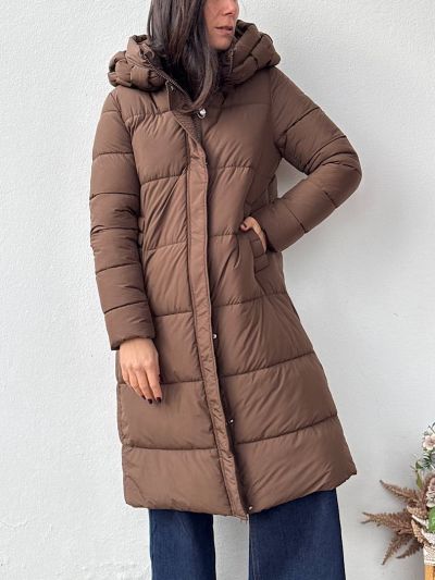 Piumino Lungo Marrone La Mercerie