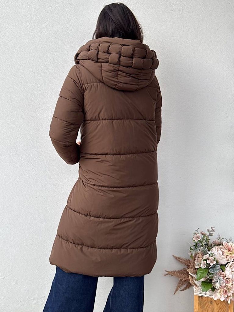 Piumino Lungo Marrone