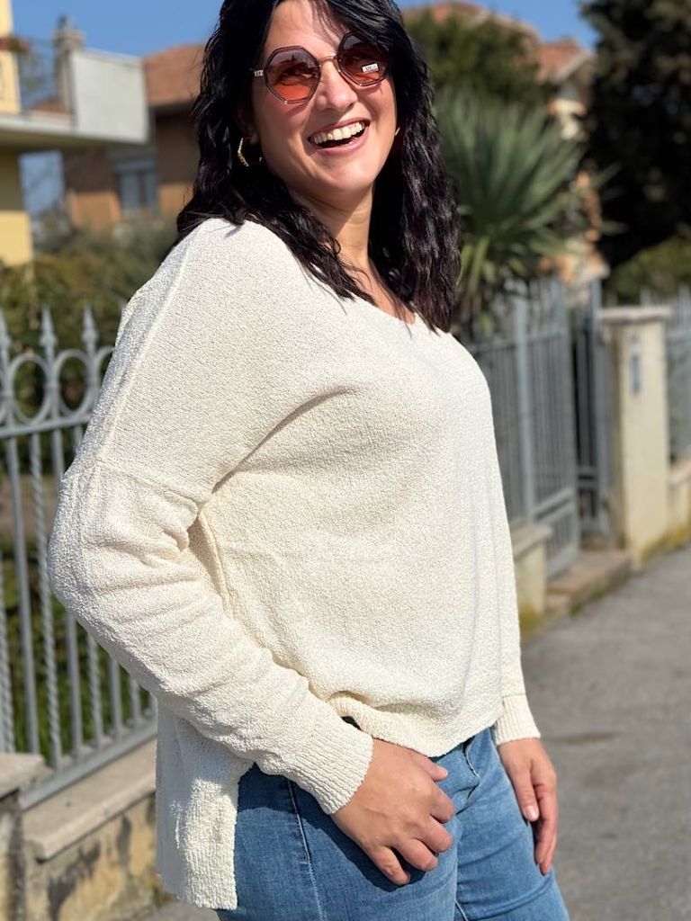 Maglioncino a V oversize