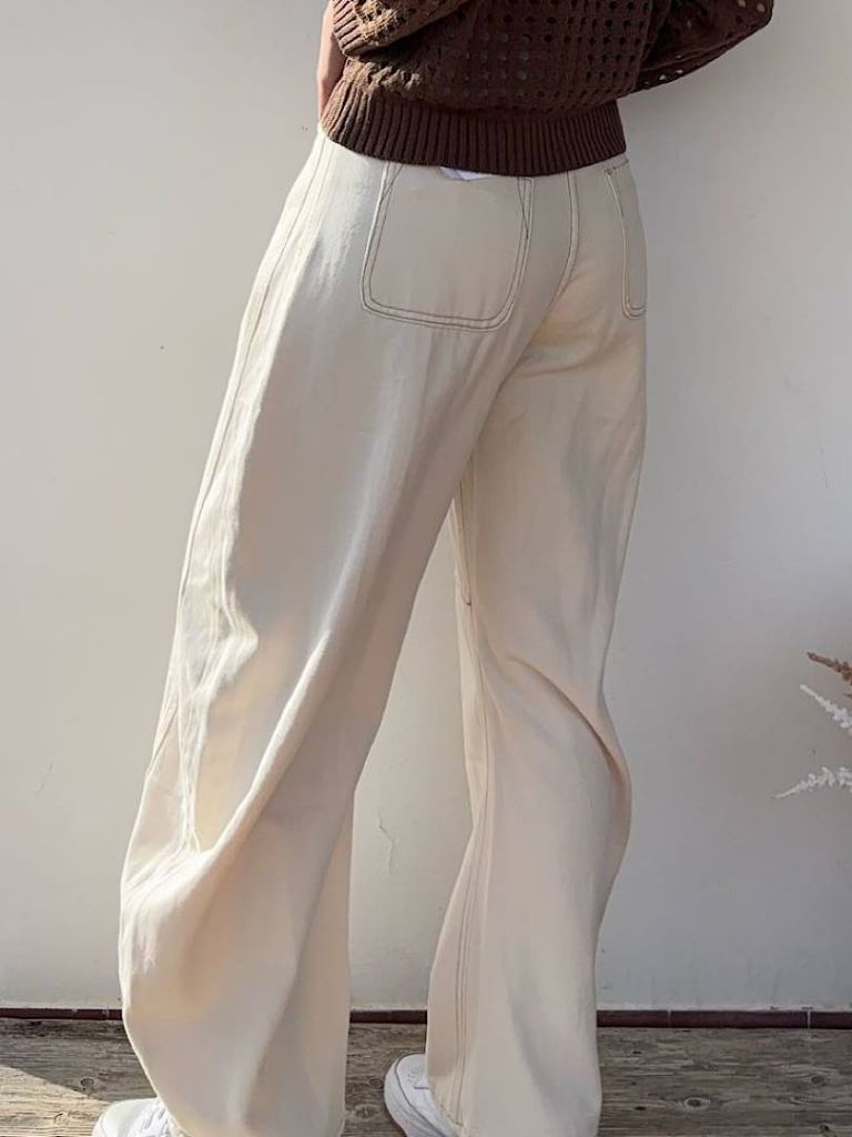 Jeans baloon panna