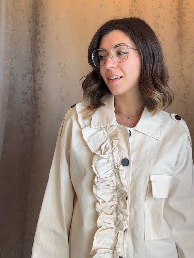 Giacca Denim Panna La Mercerie