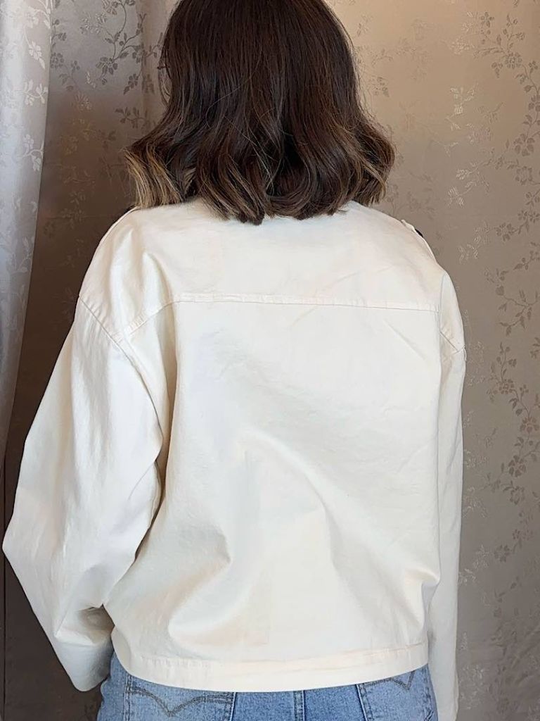 Giacca Denim Panna