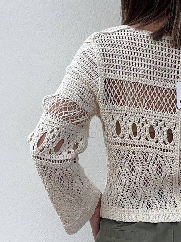 Cardigan Macramè