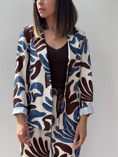 giacca a fantasia da donna leggera