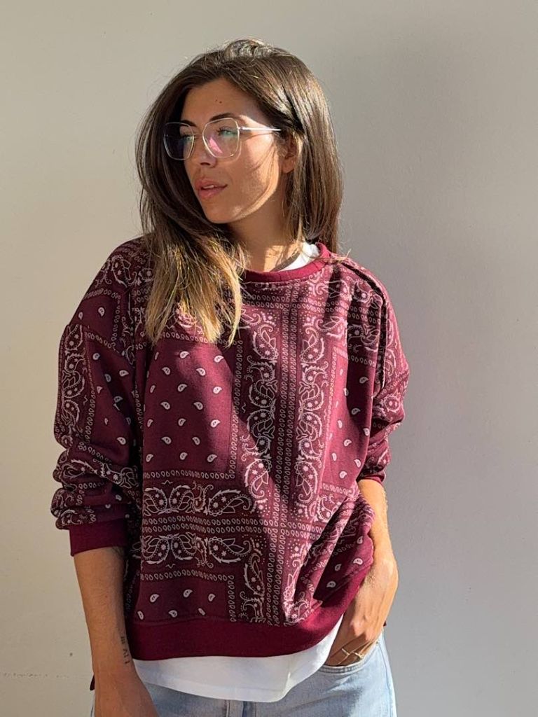Felpa Bandana Borgogna