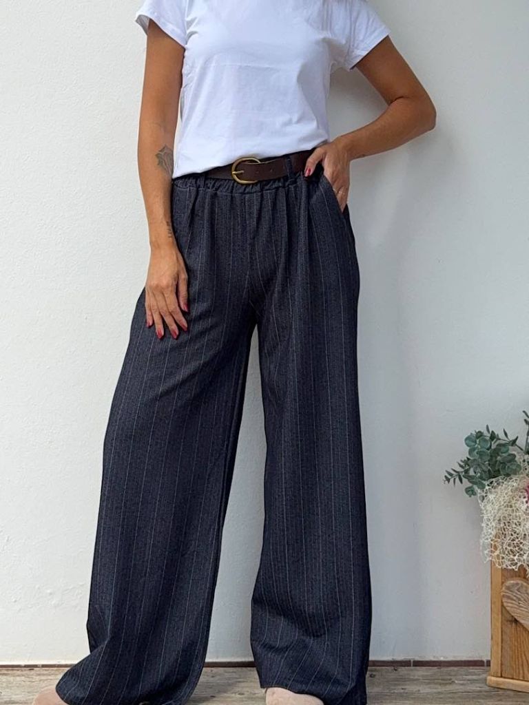 Pantalone palazzo gessato