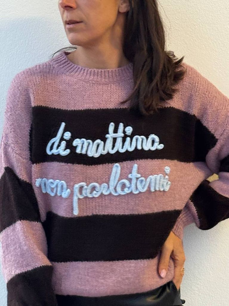 Maglione con scritta