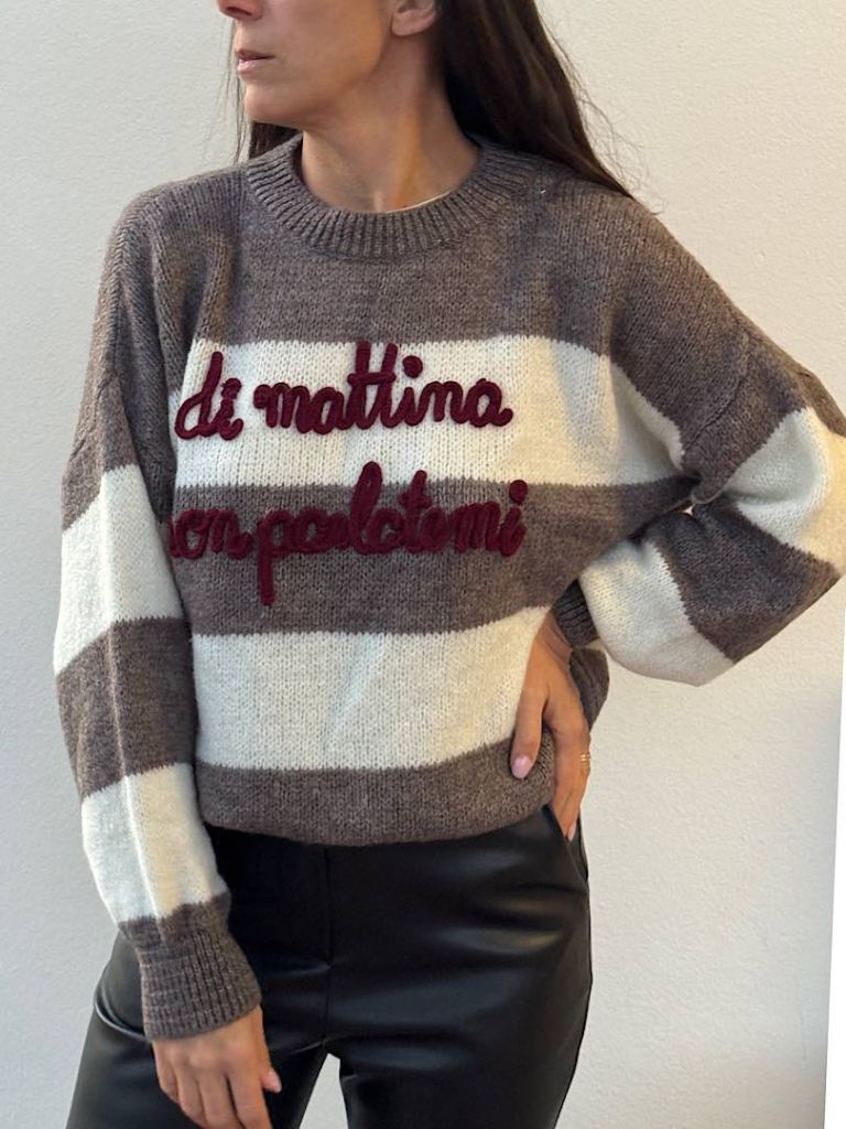 Maglione con scritta
