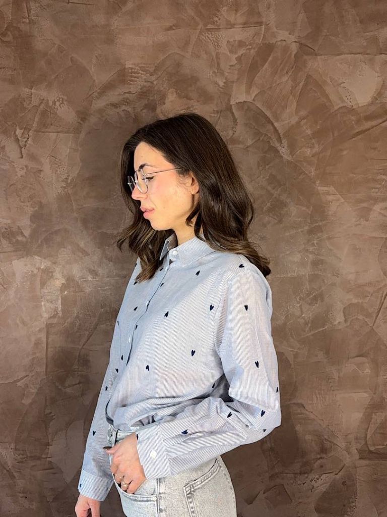 Camicia Love blu