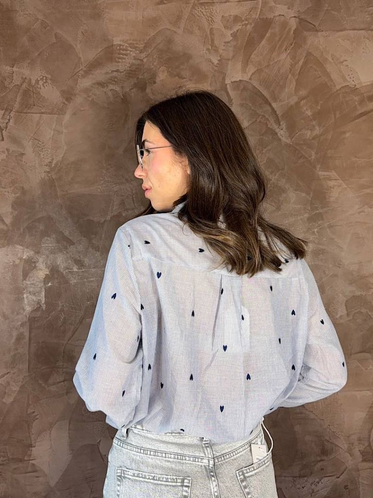 Camicia Love blu