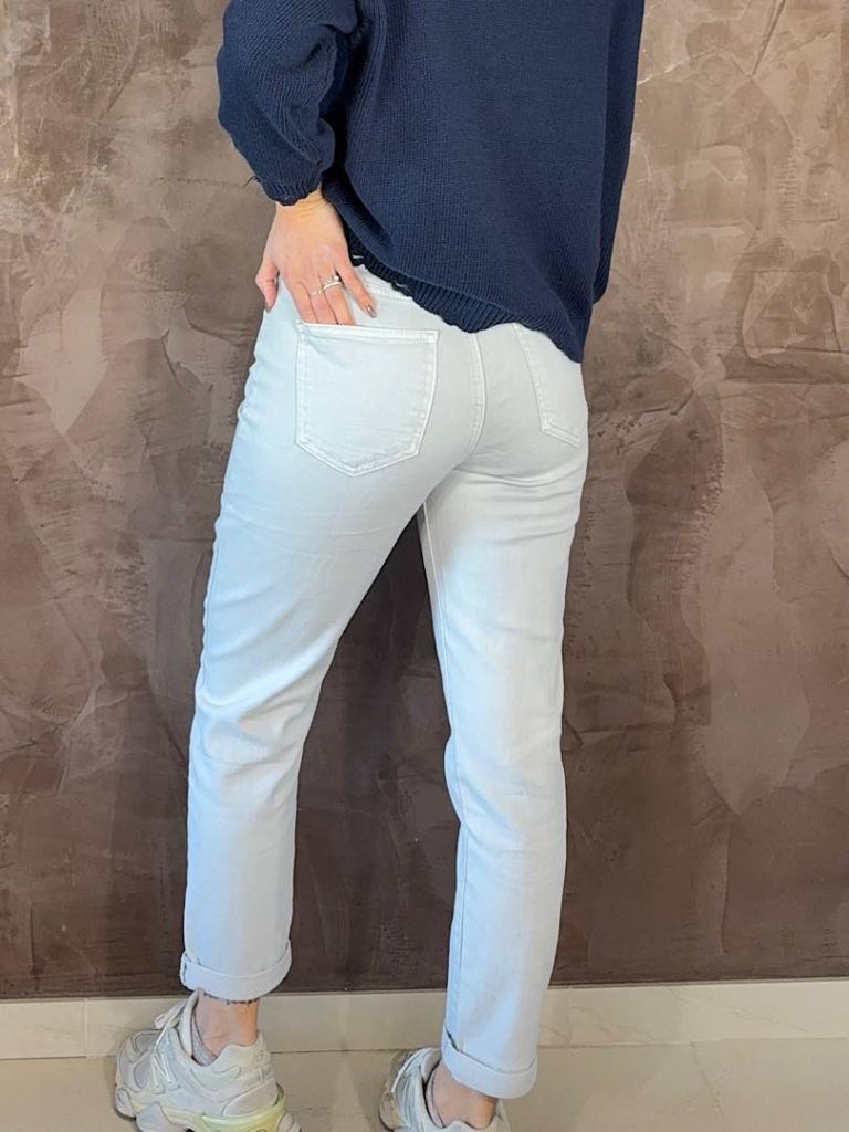 Jeans Mom Fit Ghiaccio