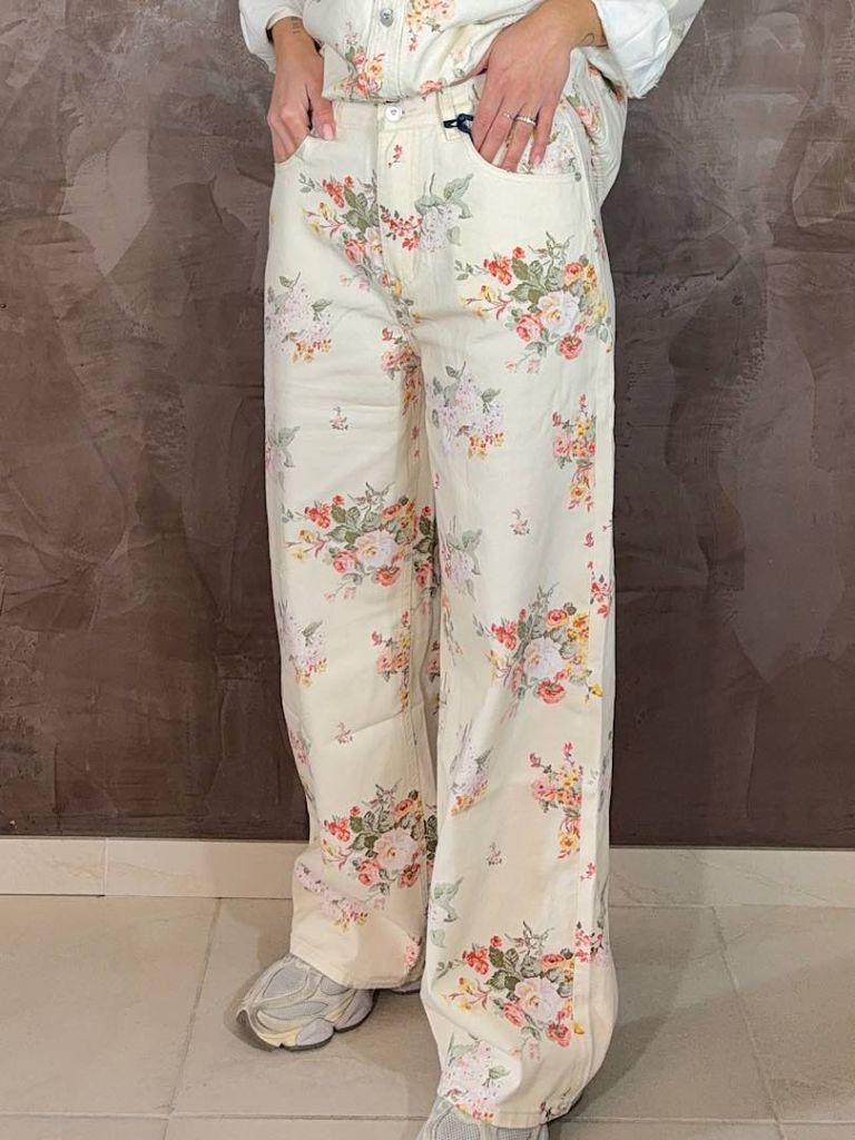 Jeans Flower palazzo