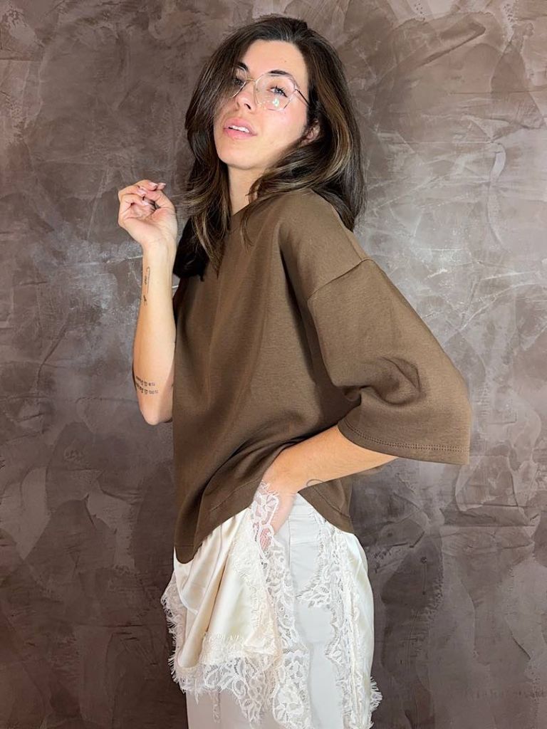 T-shirt Clotilde Marrone