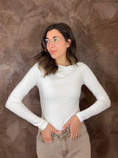 maglia basic donna manica lunga