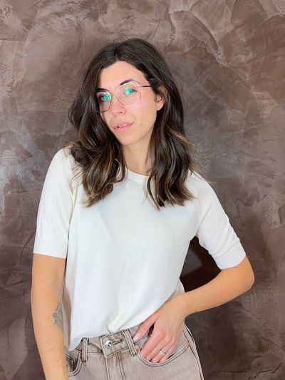 maglia basic donna manica lunga