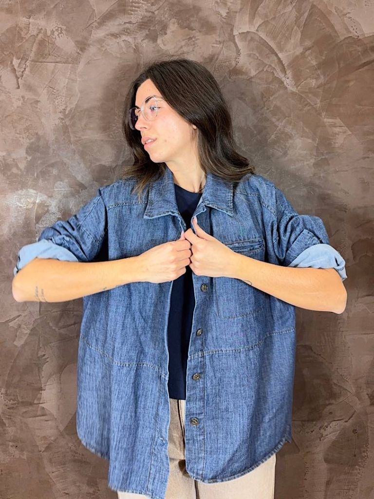 Camicia oversize denim