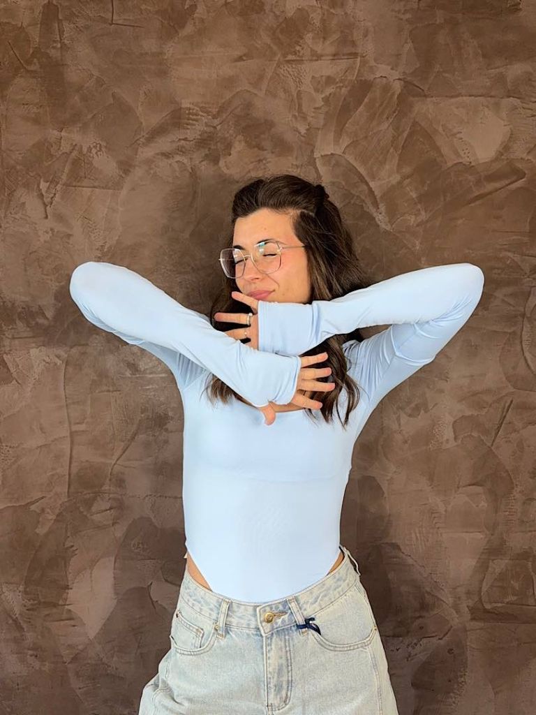 Body con Manicotti Azzurro