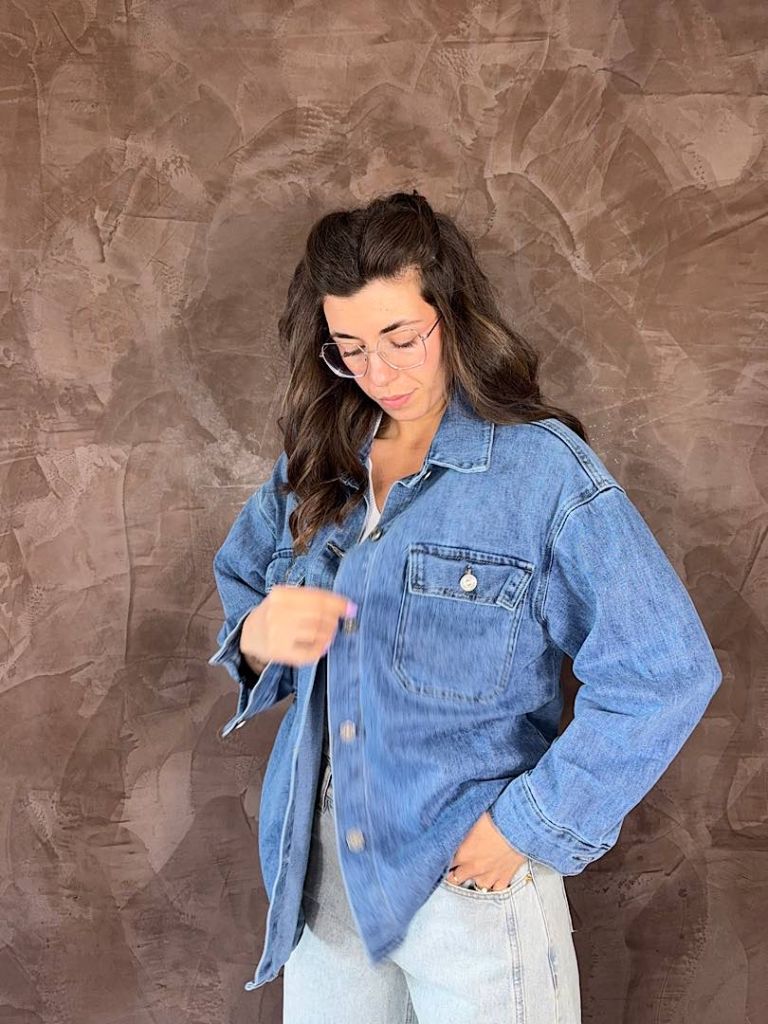 Maxi camicia denim