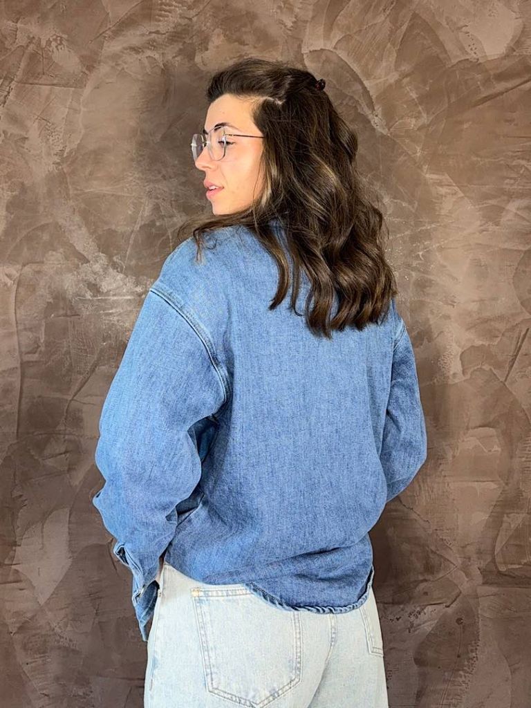 Maxi camicia denim