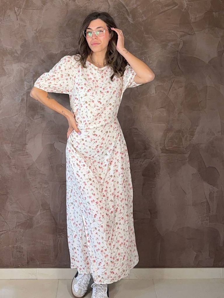 Abito floreale susy mix lungo