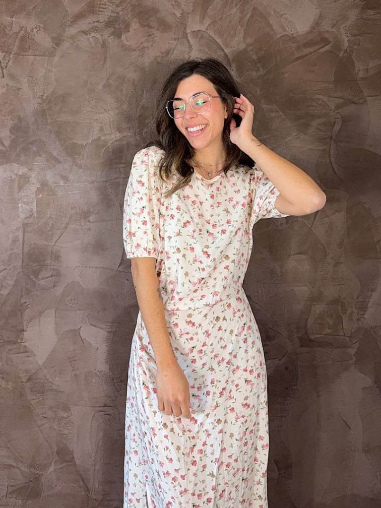 Abito floreale susy mix lungo