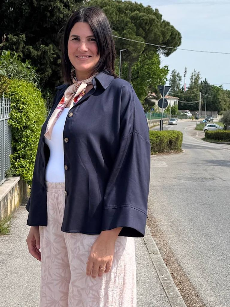 Camicia Oversize Blu