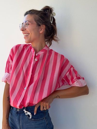 Camicia Ibiza fucsia e rosa
