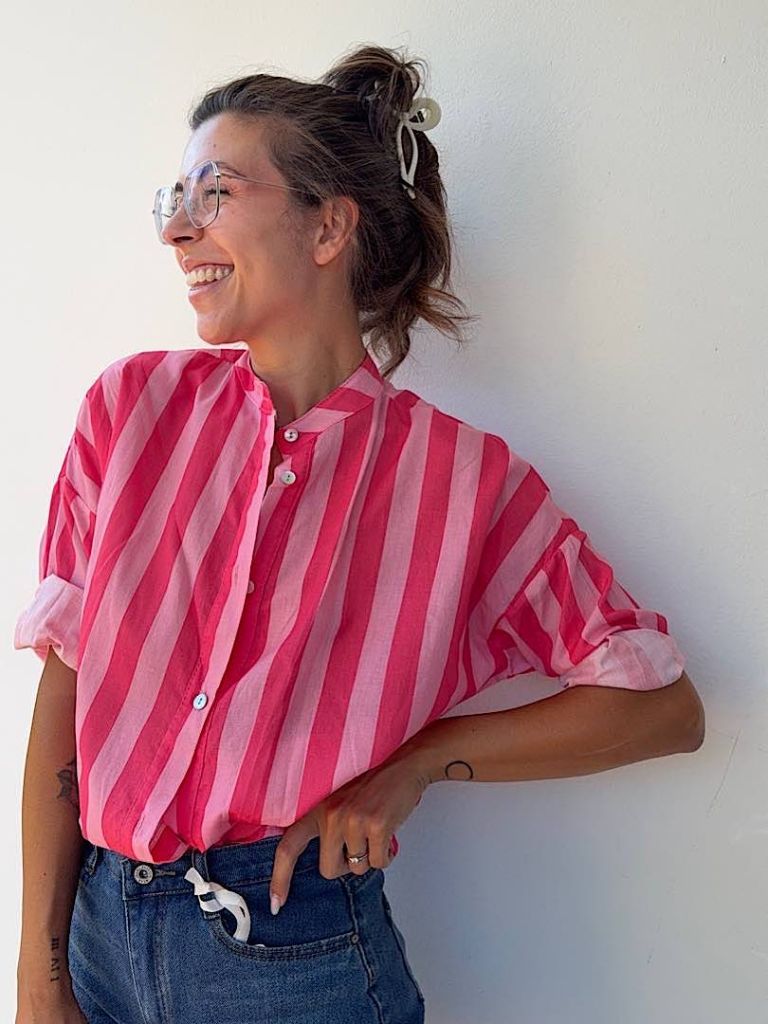 Camicia Ibiza fucsia e rosa