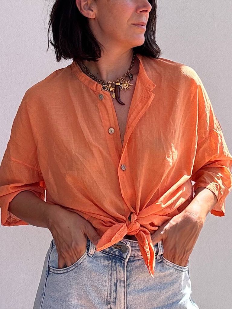 Camicia in mussola di cotone