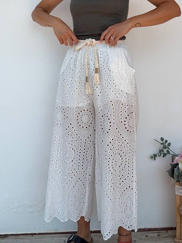 Pantaloni in Sangallo