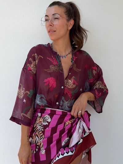 Camicia Savana Bordeaux
