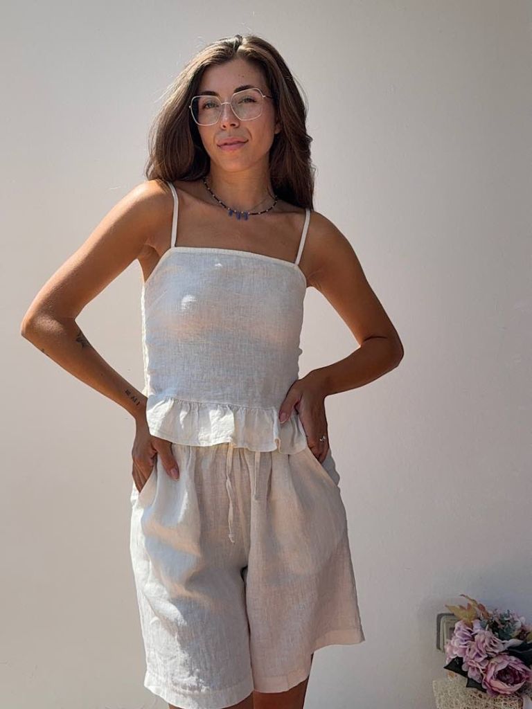 Top lino Susy mix Panna