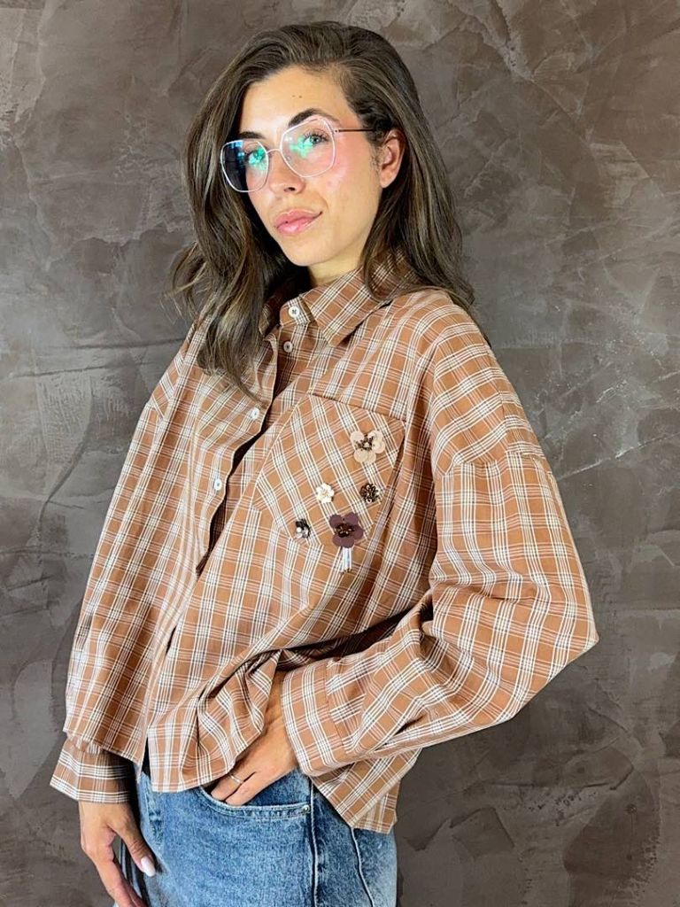 Camicia Wija Oversize a quadri
