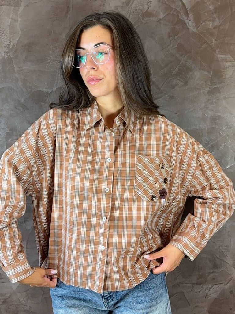 Camicia Wija Oversize a quadri