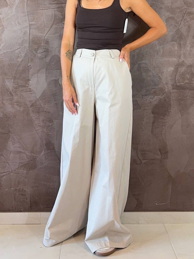 Pantalone palazzo in cotone
