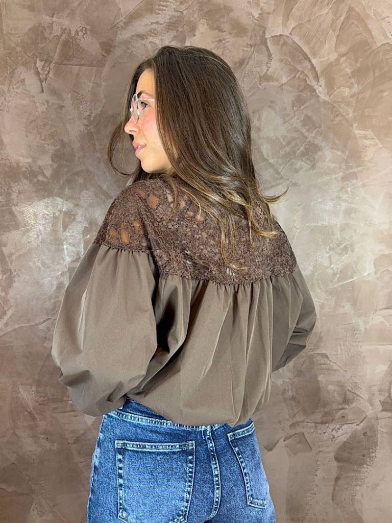 Bomber Donna con Inserto in Pizzo