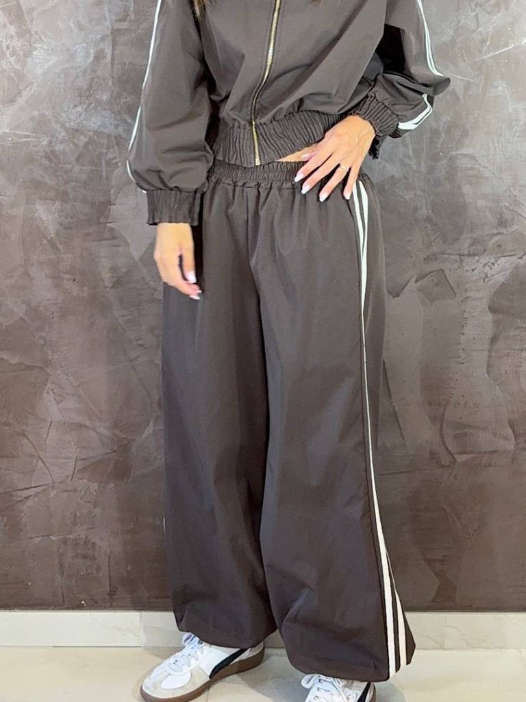 Pantalone Balloon Sporty con Bande