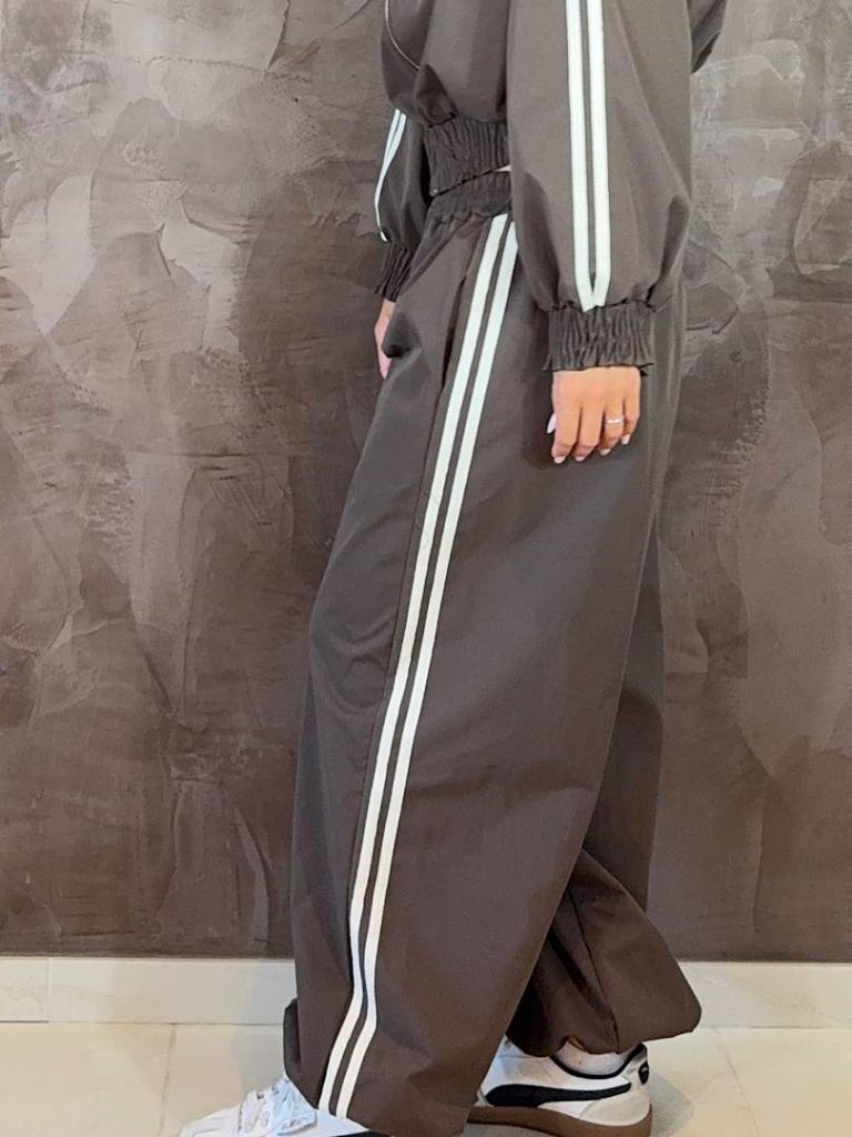 Pantalone Balloon Sporty con Bande