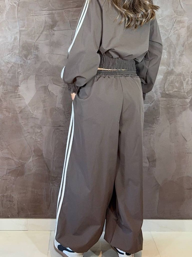 Pantalone Balloon Sporty con Bande