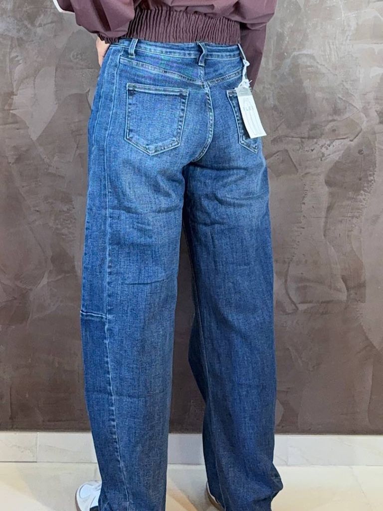 Jeans Barrel Denim Medio