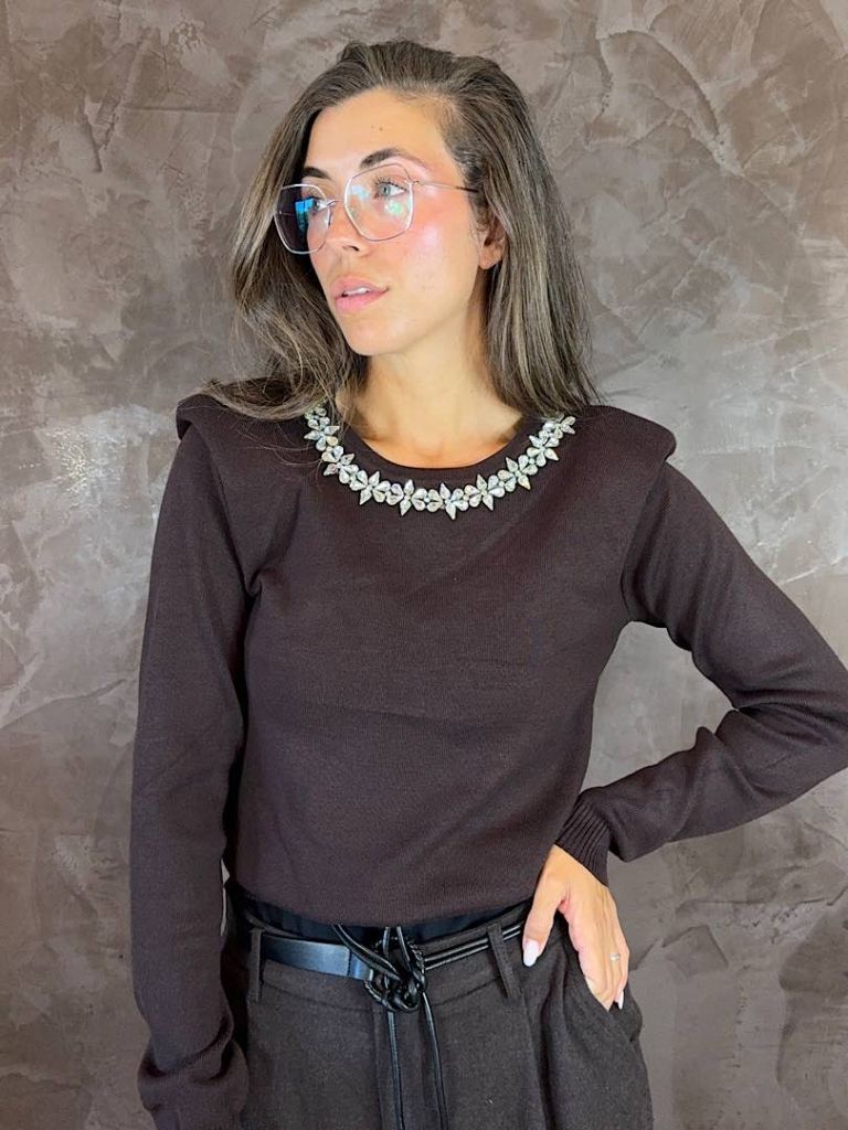 Maglioncino Gioiello con Spalline
