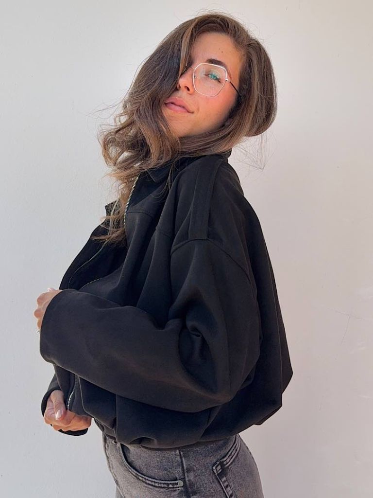 Bomber scamosciato oversize