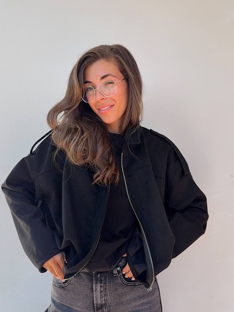 Bomber scamosciato oversize