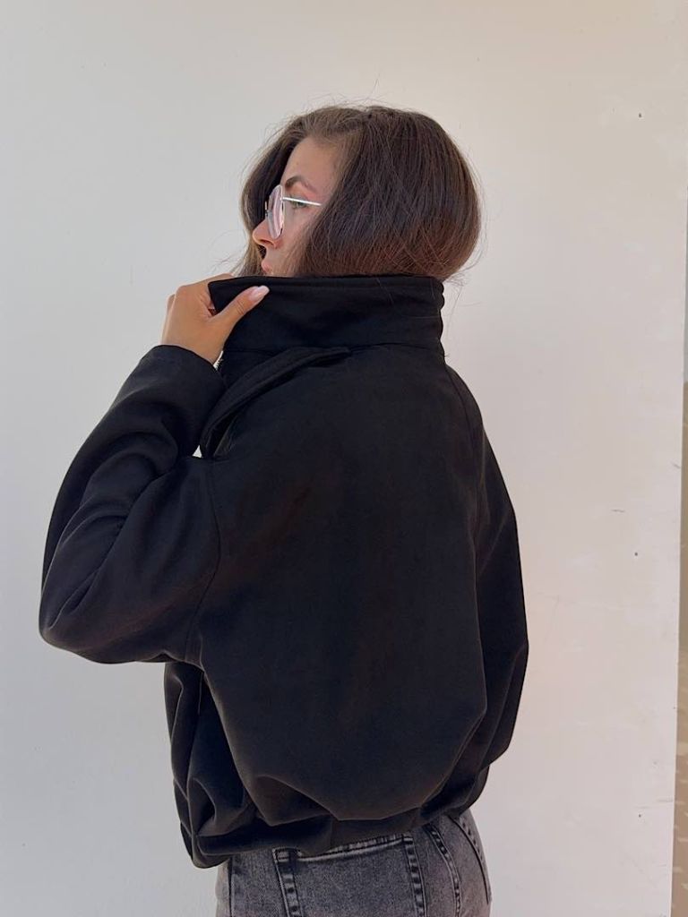 Bomber scamosciato oversize